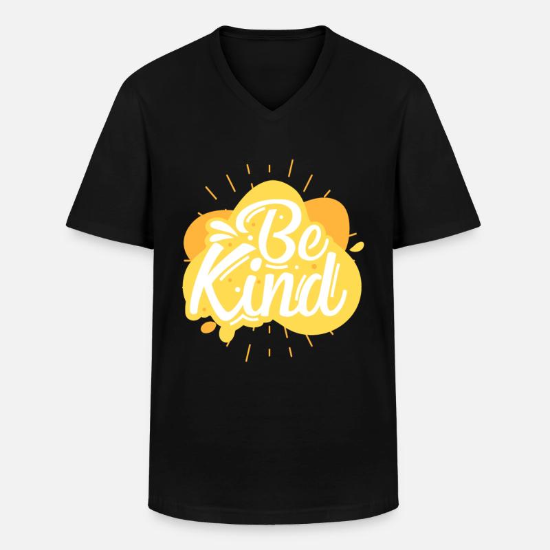 Sei nett - Männer-T-Shirt mit V-Ausschnitt - Schwarz
