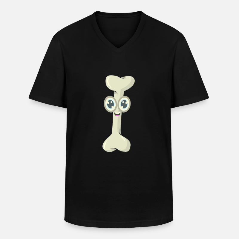 Bone chewing bone - Men's V-Neck T-Shirt - black