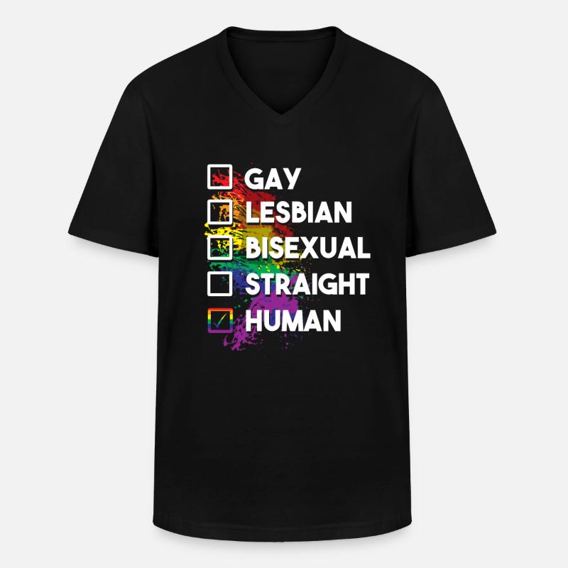 Equality - Männer-T-Shirt mit V-Ausschnitt - Schwarz