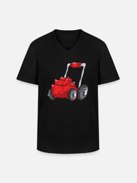 Rasenmäher - Männer-T-Shirt mit V-Ausschnitt - Schwarz