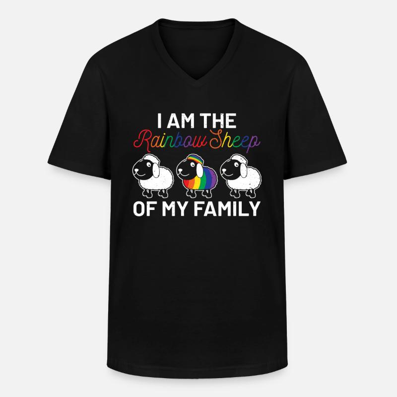 Lesbian Pride - Männer-T-Shirt mit V-Ausschnitt - Schwarz