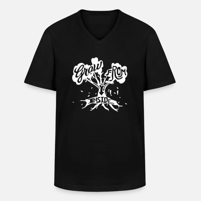 Motivation Selbstbewusstsein - Männer-T-Shirt mit V-Ausschnitt - Schwarz
