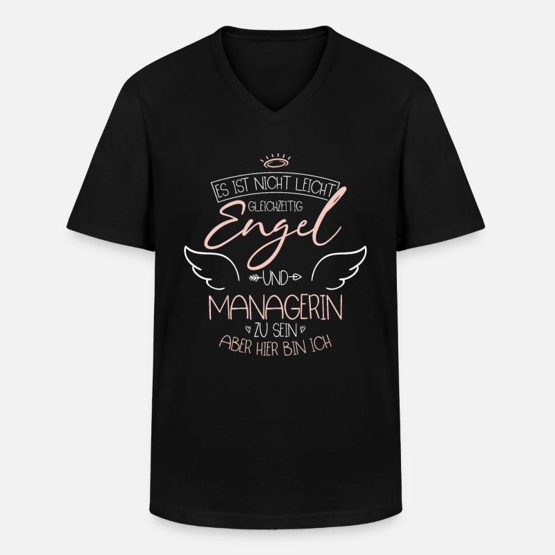 Managerin - Männer-T-Shirt mit V-Ausschnitt - Schwarz
