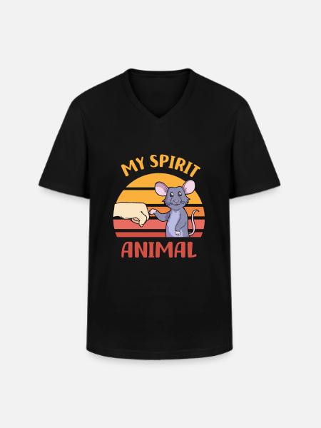 Rat - Men's V-Neck T-Shirt - black