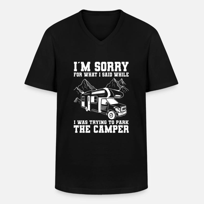 Lagerfeuer - Männer-T-Shirt mit V-Ausschnitt - Schwarz