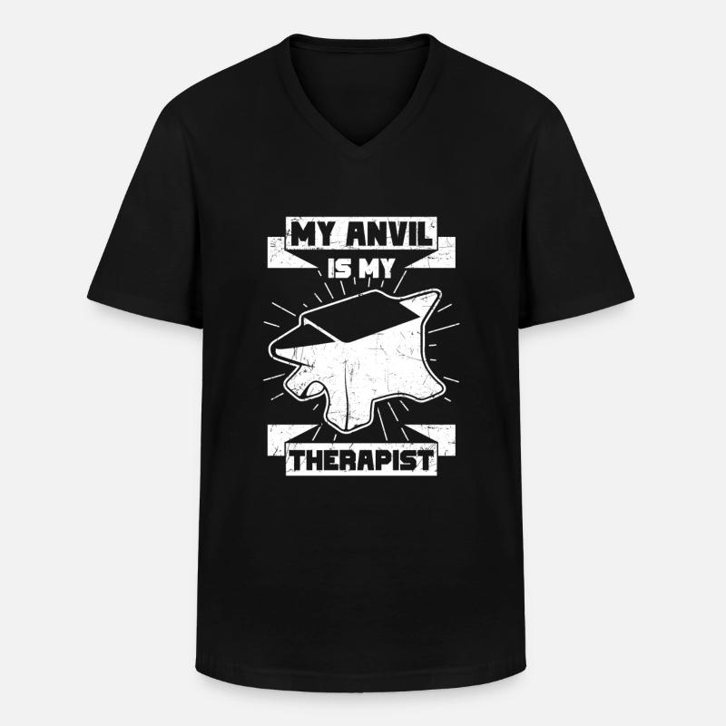 Handwerker Sprüche - Männer-T-Shirt mit V-Ausschnitt - Schwarz