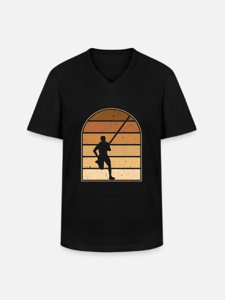 Pole vaulter - Men's V-Neck T-Shirt - black
