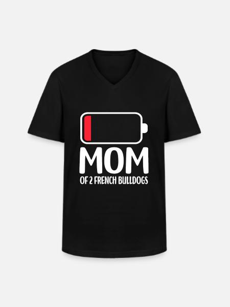 French Bulldog Dog - Men's V-Neck T-Shirt - black