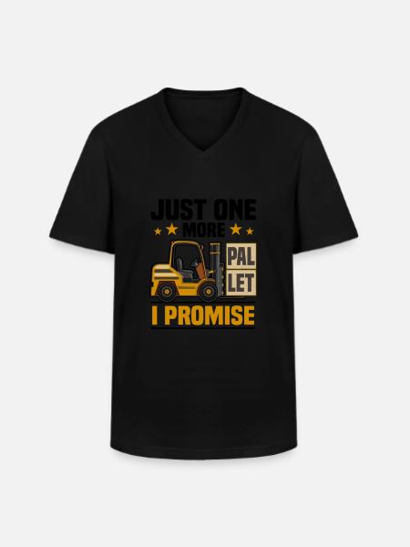 Gabelstabler Logistik | Gabelstaplerfahrer - Männer-T-Shirt mit V-Ausschnitt - Schwarz