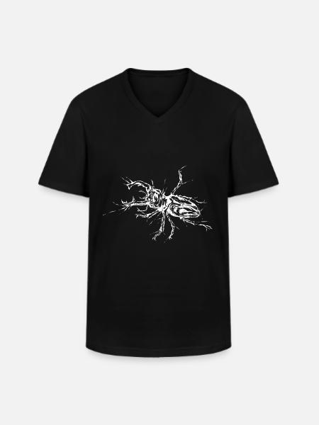 Cerf-volant - T-shirt col V Homme - noir