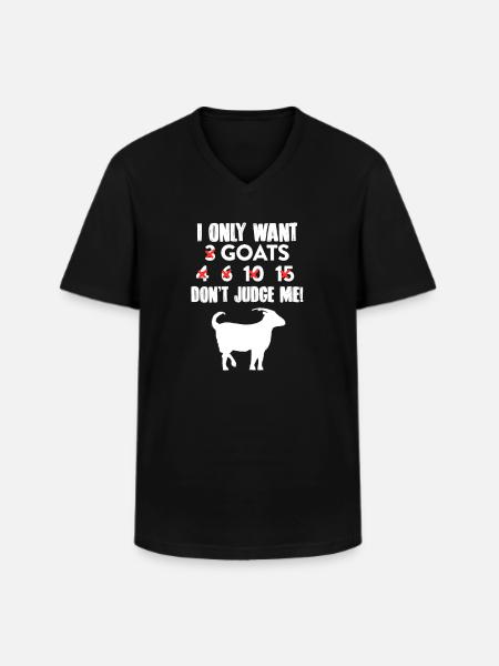 Geit geit geit geit boer geschenk - Klassiek mannen T-shirt met V-hals - zwart