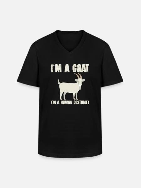 goat - Men's V-Neck T-Shirt - black