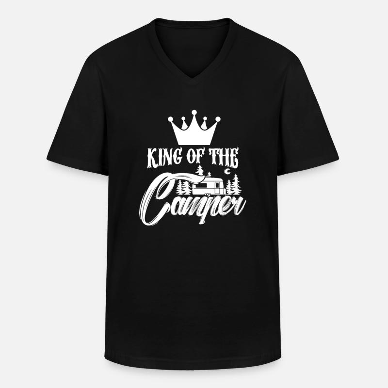 Camper - Männer-T-Shirt mit V-Ausschnitt - Schwarz