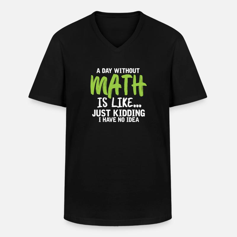 Mathe - Männer-T-Shirt mit V-Ausschnitt - Schwarz