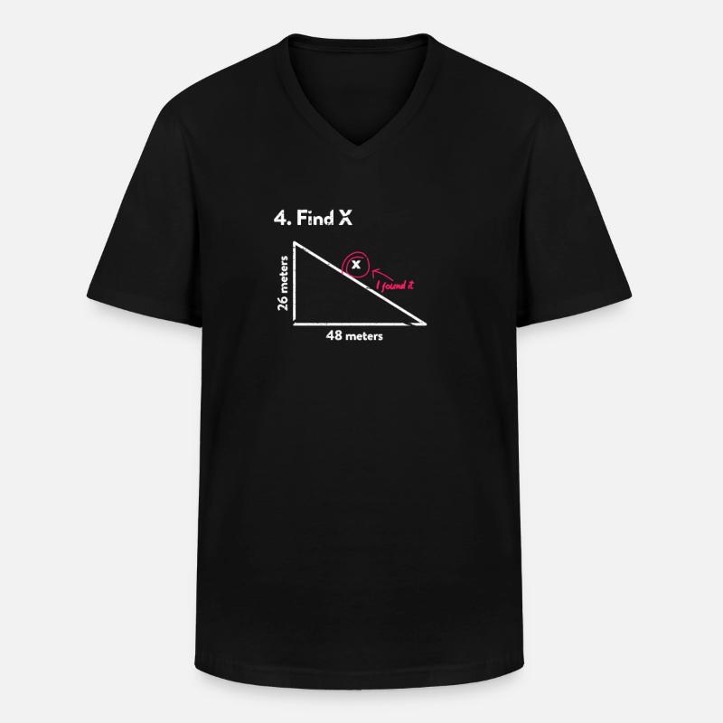 Mathe - Männer-T-Shirt mit V-Ausschnitt - Schwarz