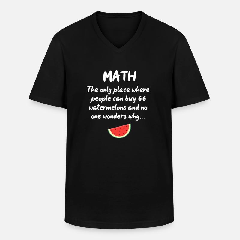 Mathe - Männer-T-Shirt mit V-Ausschnitt - Schwarz