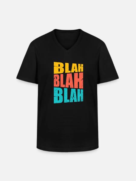Blah Blah Blah - Men's V-Neck T-Shirt - black