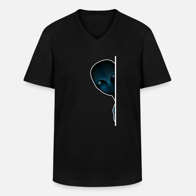 Alien - Männer-T-Shirt mit V-Ausschnitt - Schwarz