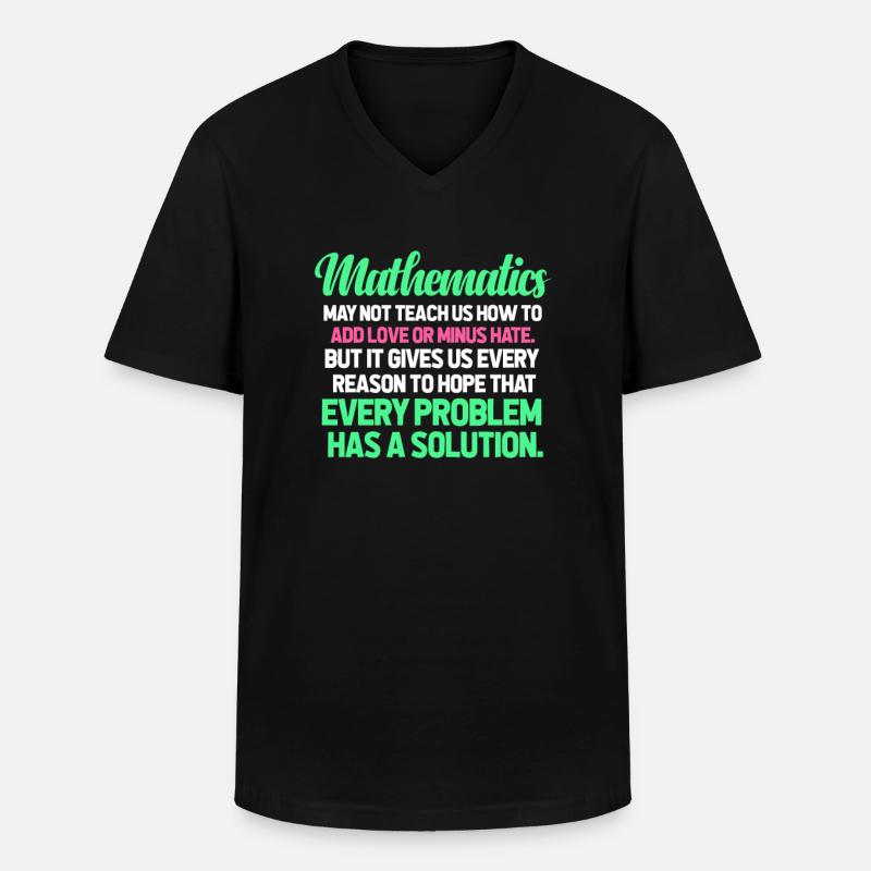 Mathe - Männer-T-Shirt mit V-Ausschnitt - Schwarz