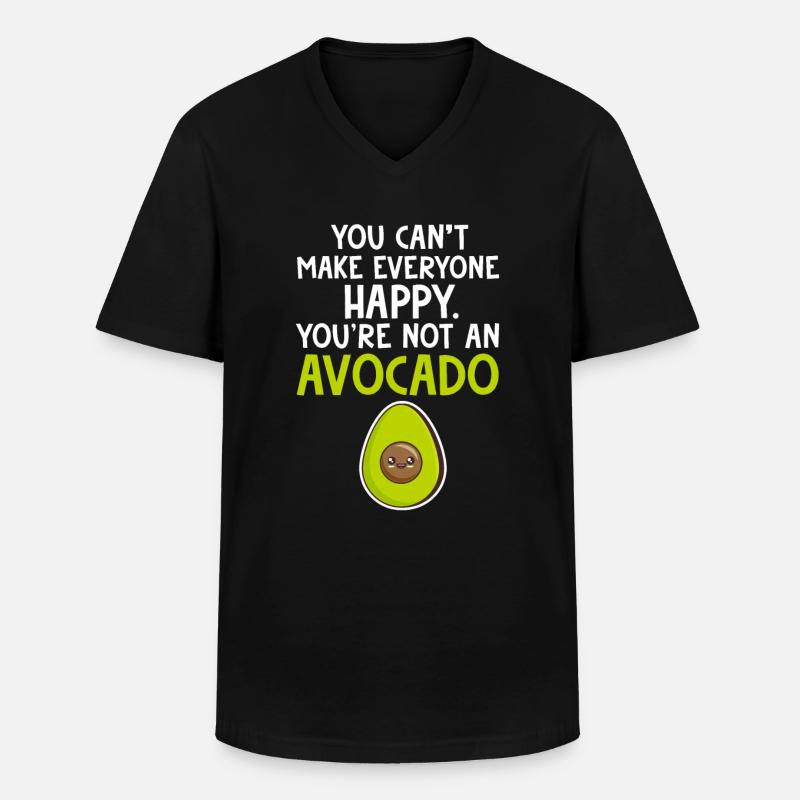 Avocado - Männer-T-Shirt mit V-Ausschnitt - Schwarz