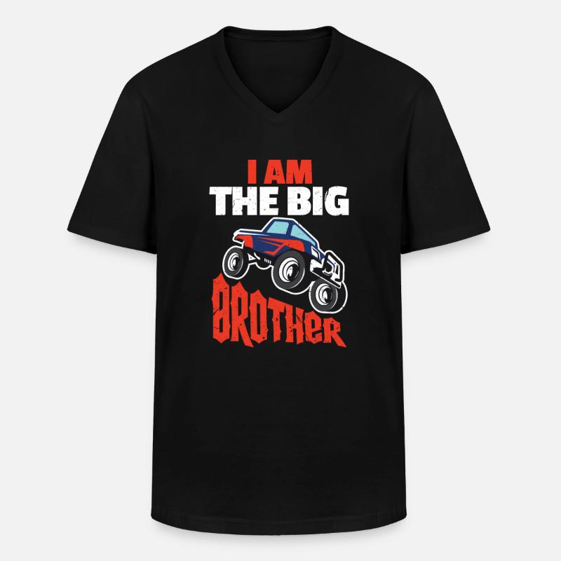 Grosser Bruder - Männer-T-Shirt mit V-Ausschnitt - Schwarz