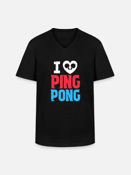 ping-pong - Men's V-Neck T-Shirt - black