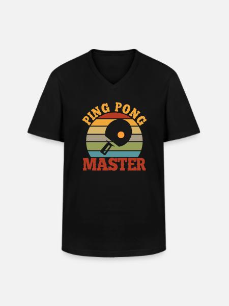 Ping Pong Ping Pong Cadeau - T-shirt col V Homme - noir