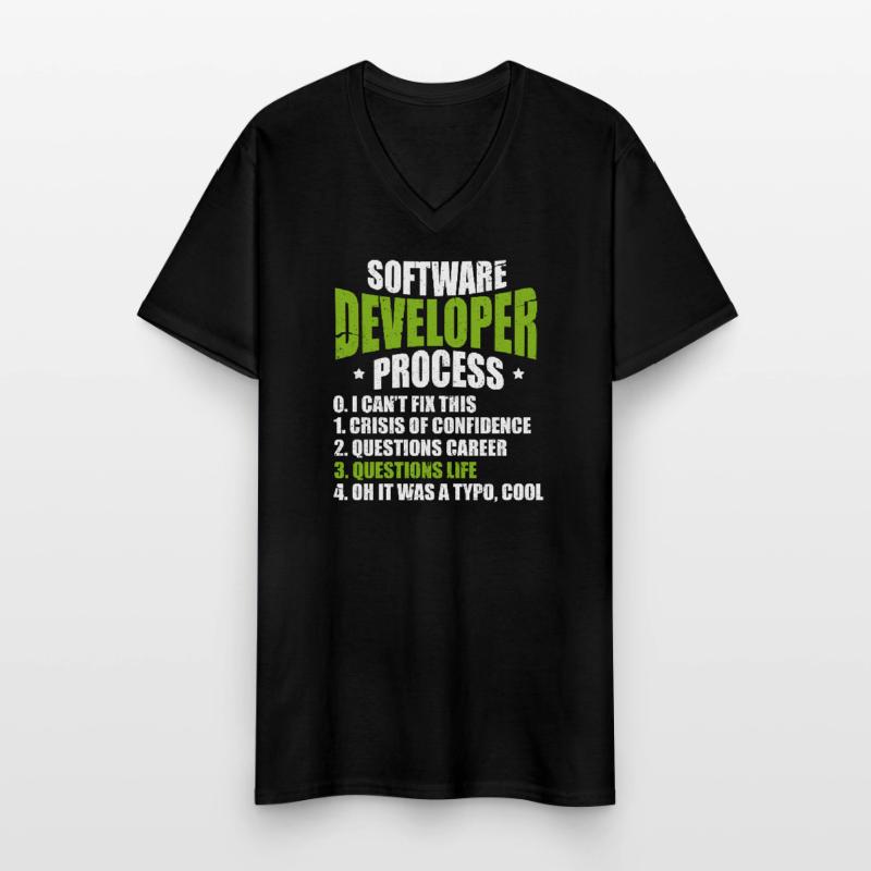Softwareentwickler Programmierer Software Männer-T-Shirt mit V-Ausschnitt