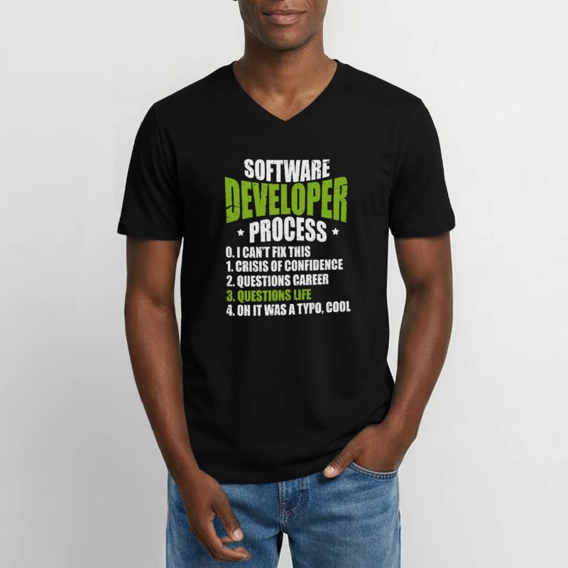 Softwareentwickler Programmierer Software Männer-T-Shirt mit V-Ausschnitt