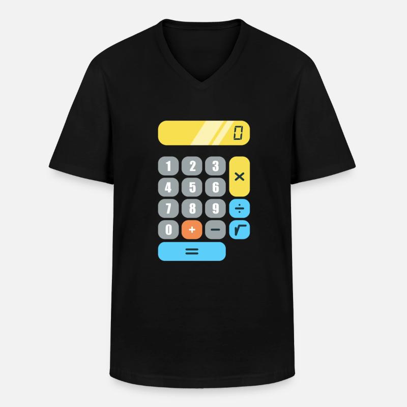 Mathe - Männer-T-Shirt mit V-Ausschnitt - Schwarz