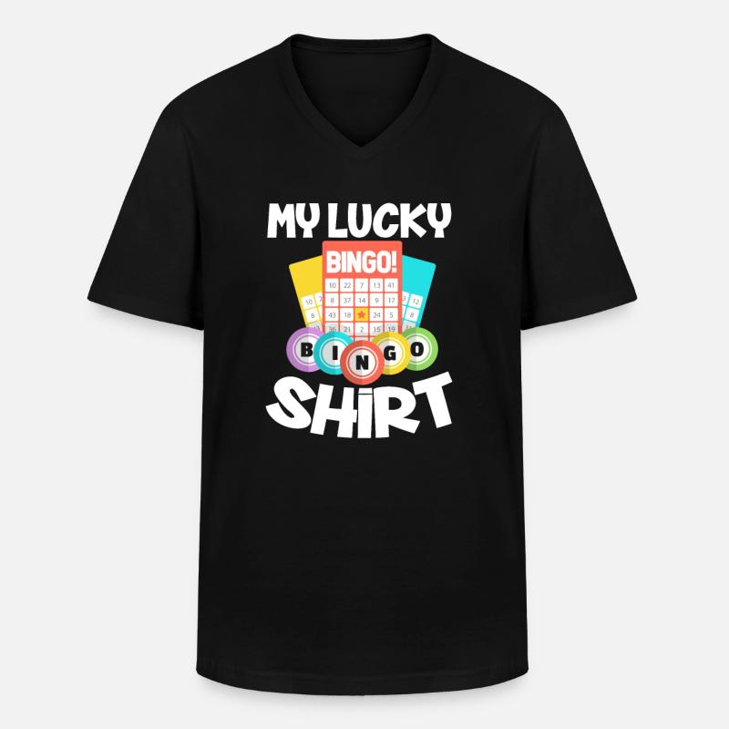 Bingo - Männer-T-Shirt mit V-Ausschnitt - Schwarz