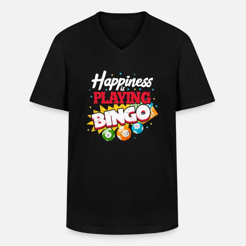 Bingo - Männer-T-Shirt mit V-Ausschnitt - Schwarz