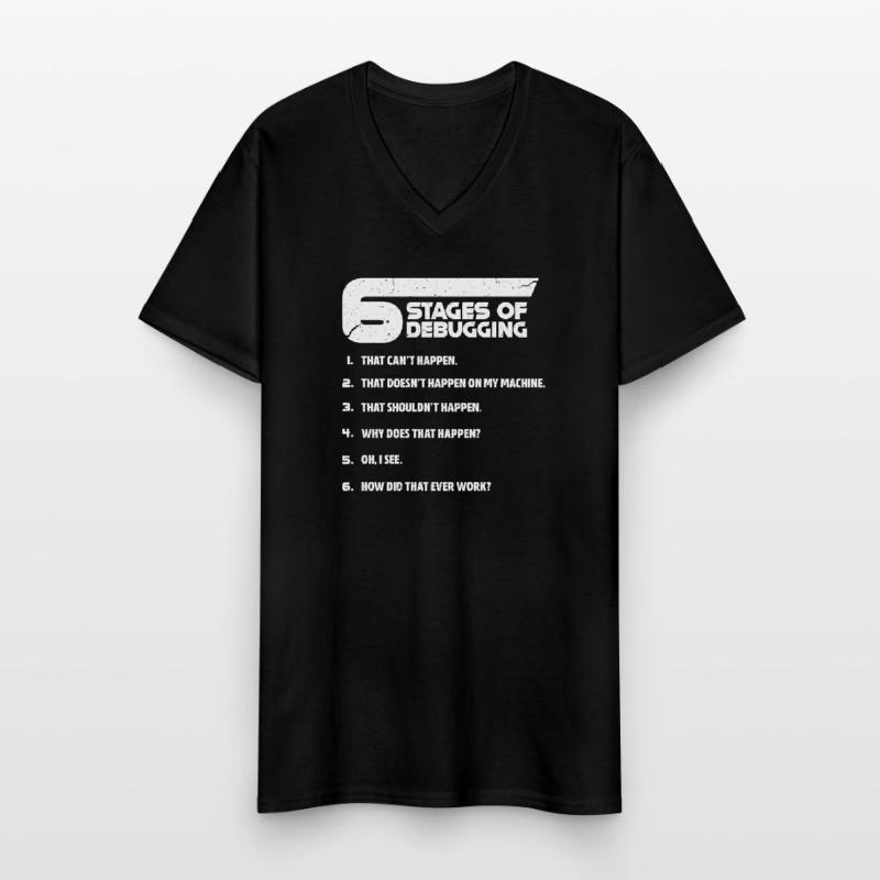 Codeur de dépannage de programmation programmeur T-shirt col V Homme