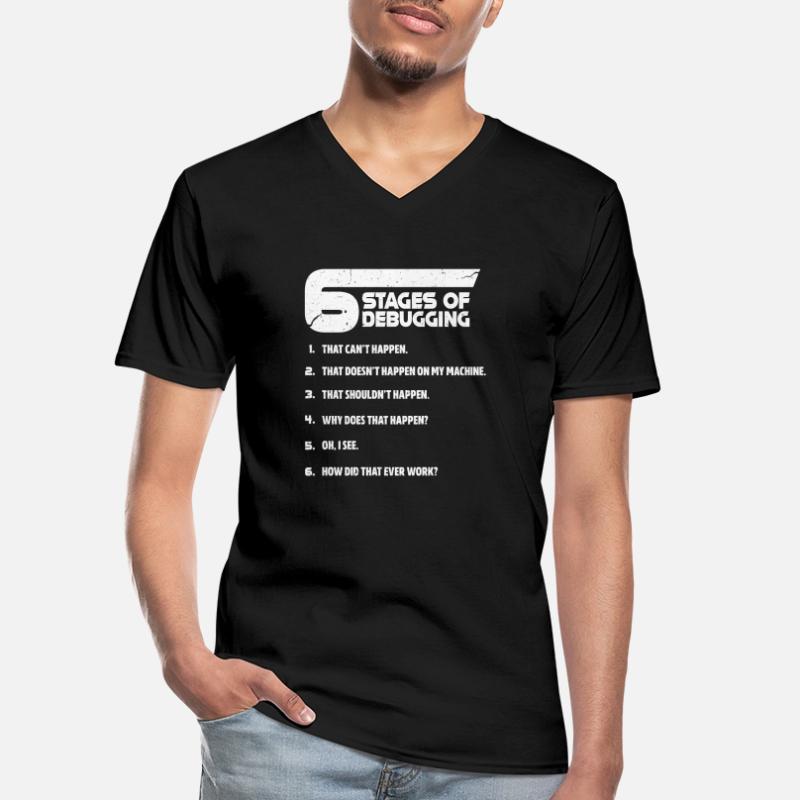 Codeur de dépannage de programmation programmeur T-shirt col V Homme