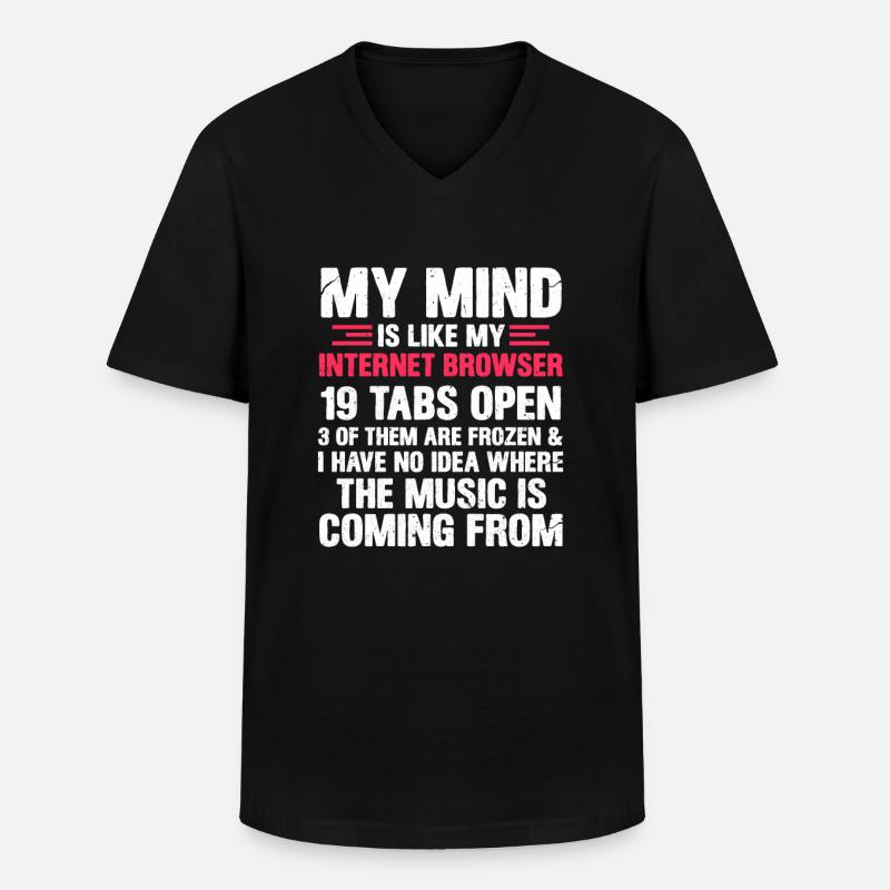 Internet thought programmer nerd gift - Men's V-Neck T-Shirt - black