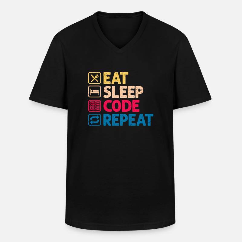 Programmierer - Männer-T-Shirt mit V-Ausschnitt - Schwarz