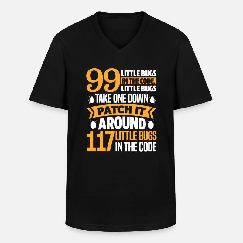 Programmeur code cadeau codeur informatique - T-shirt col V Homme - noir