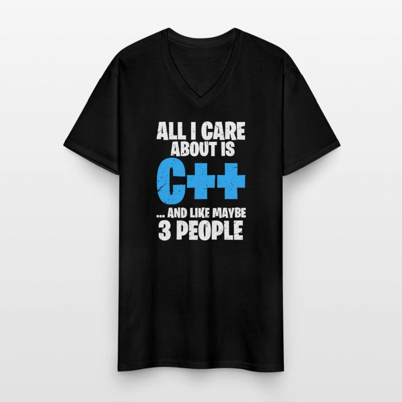 Programmer C ++ Code Coder Programming Men's V-Neck T-Shirt