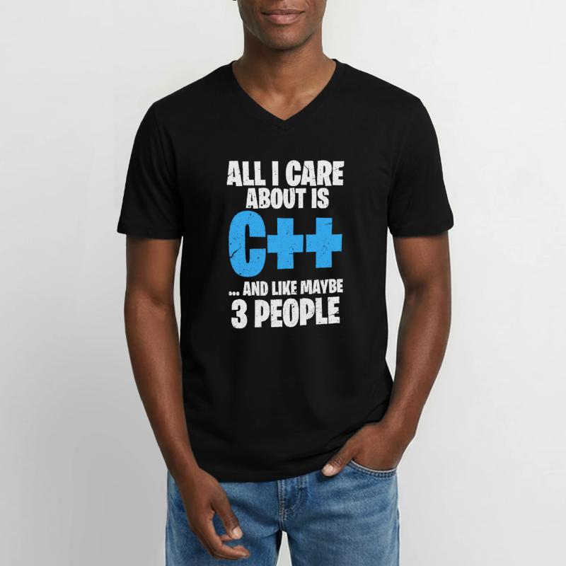 Programmer C ++ Code Coder Programming Men's V-Neck T-Shirt