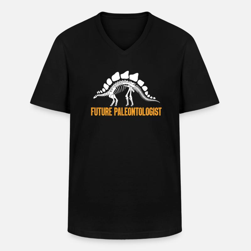 paleontology - Men's V-Neck T-Shirt - black