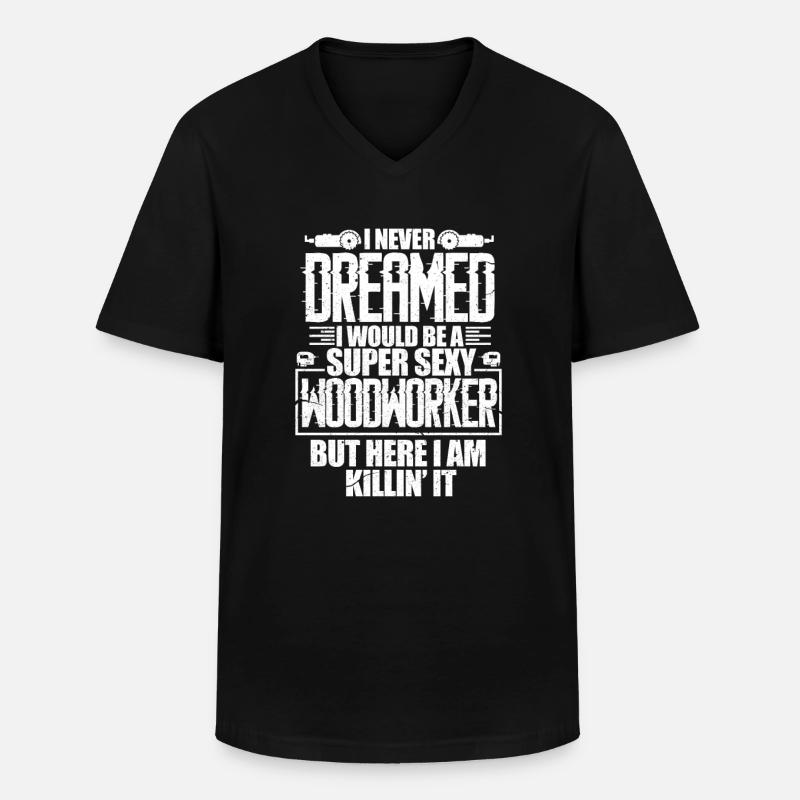 Holzarbeiter - Männer-T-Shirt mit V-Ausschnitt - Schwarz