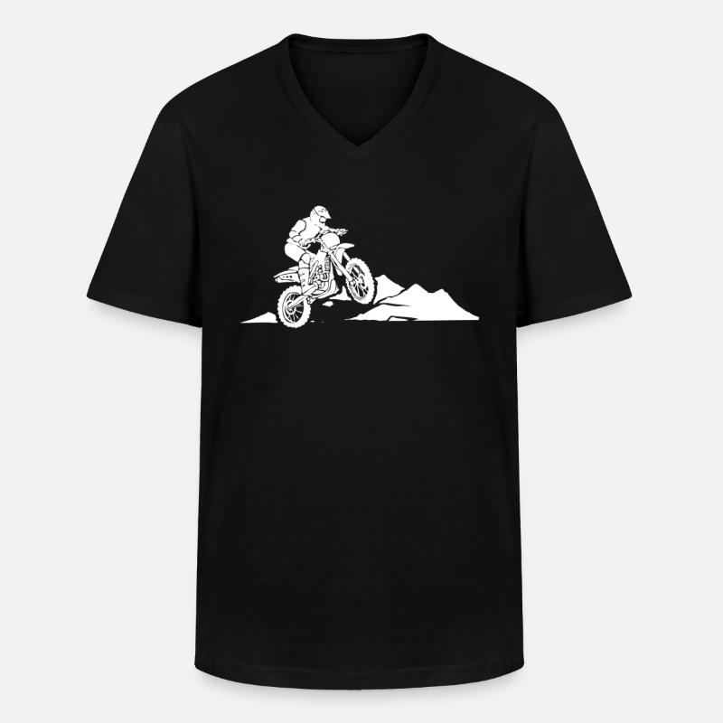 Motorrad Motorradfahrer - Männer-T-Shirt mit V-Ausschnitt - Schwarz