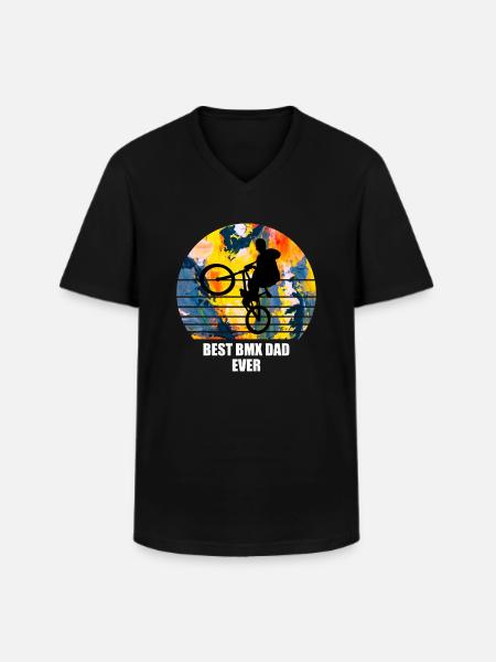Best bmx dad ever - Men's V-Neck T-Shirt - black