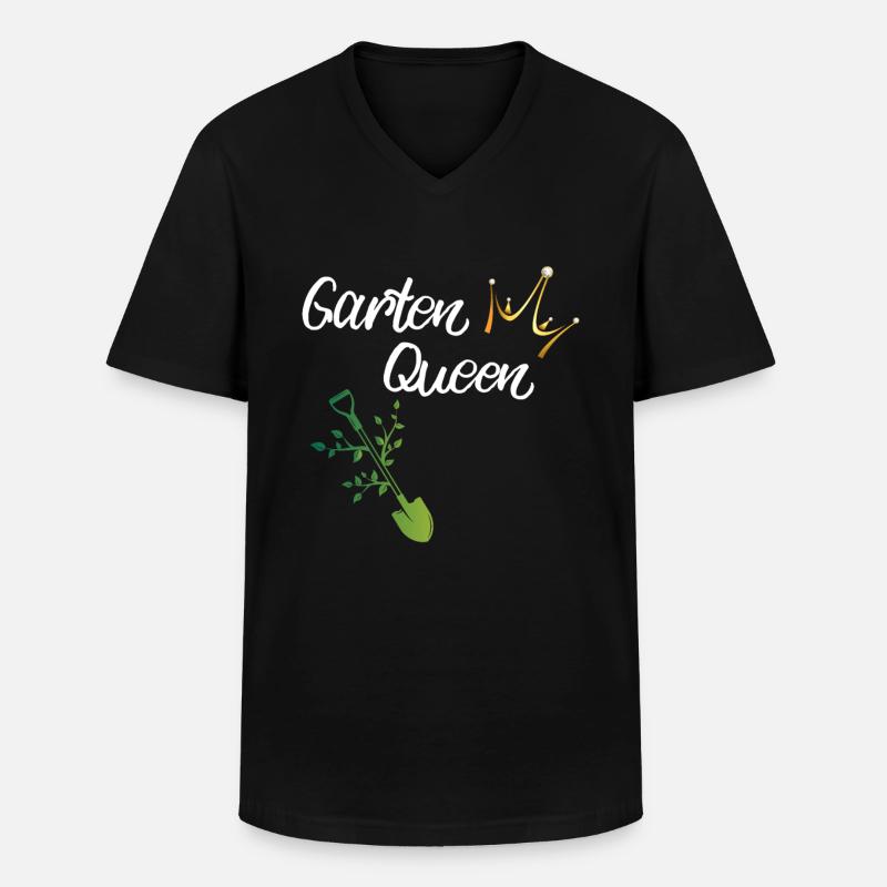 Damen Garten Queen - Männer-T-Shirt mit V-Ausschnitt - Schwarz
