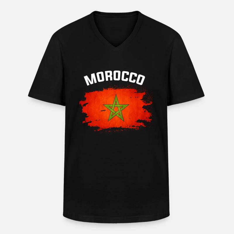 Morocco - Männer-T-Shirt mit V-Ausschnitt - Schwarz