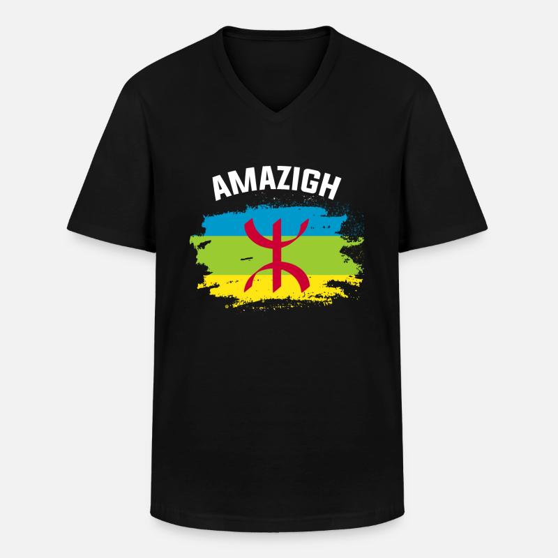 Amazigh - Männer-T-Shirt mit V-Ausschnitt - Schwarz