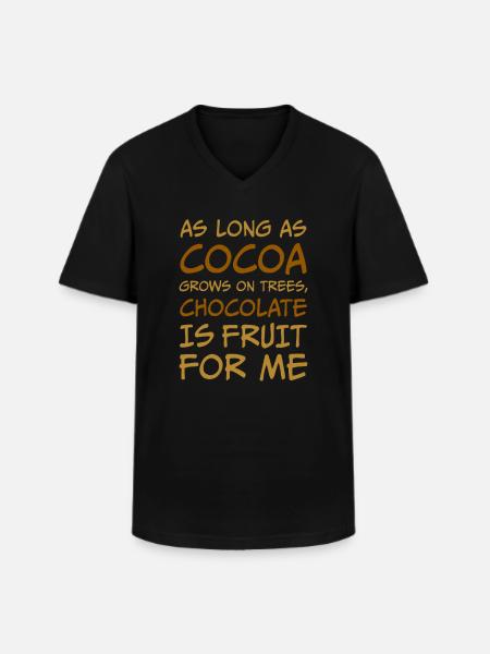 Schoko Schokolade Schoki - Männer-T-Shirt mit V-Ausschnitt - Schwarz