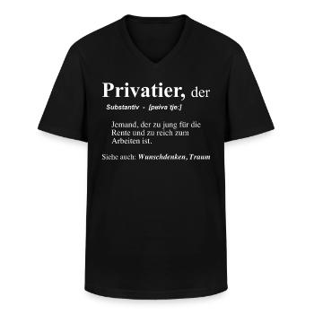 Lustiger Renten Ruhestand Spruch Rentner - Männer-T-Shirt mit V-Ausschnitt - Schwarz - Vorne - AI Model Male 178 dark (178cm)