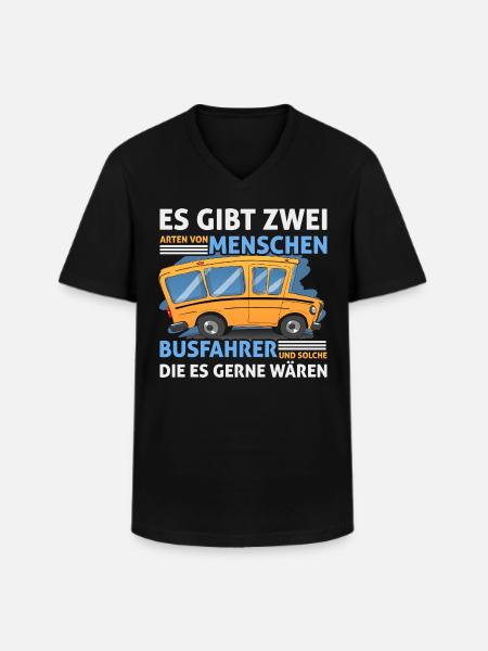 Busfahrer - Männer-T-Shirt mit V-Ausschnitt - Schwarz