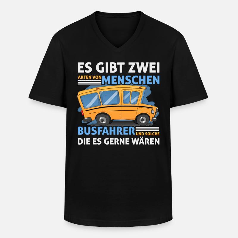 Busfahrer - Männer-T-Shirt mit V-Ausschnitt - Schwarz